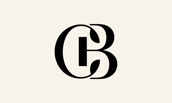 CB Letter Logo Vector Illustration , Initial CB Monogram Logo Design