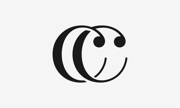 CC Letter Logo Vector Illustration , Initial CC Monogram Logo Design Vector for Brand Company