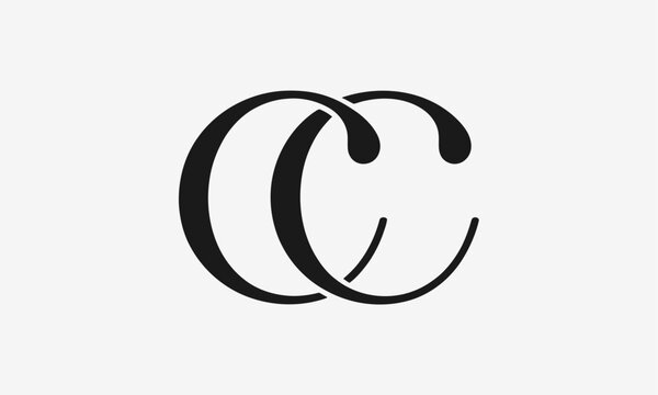 CC Letter Logo Vector Illustration , Initial CC Monogram Logo Design Vector for Brand Company