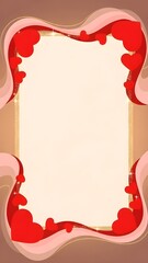 Thick brush strokes forming a heart shape to celebrate Valentine's Day