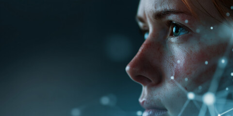 A portrait of a determined individual with thoughtful gaze, embodying introspection and profound reflection