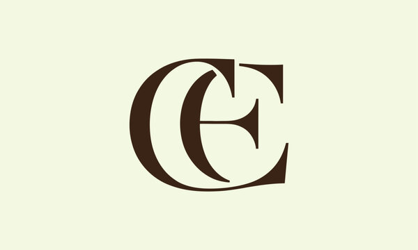 CE Letter Logo Vector Illustration , Initial CE Monogram Logo Design Vector for Company