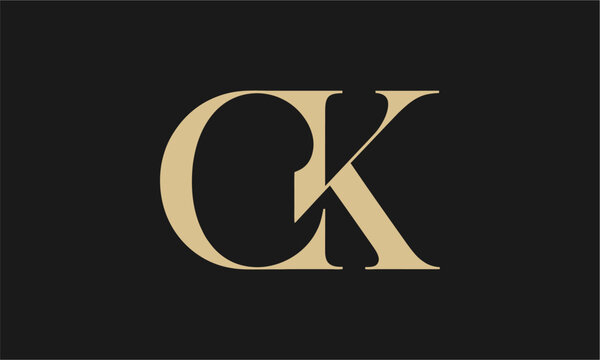 CK Letter Logo Vector Illustration , Initial CK Monogram Logo Design Vector