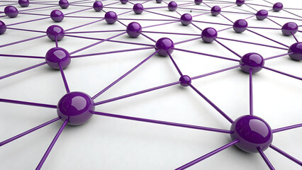 Abstract 3D network mesh representing global connections and communication
