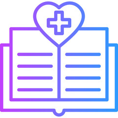 Obraz premium Medical Education line gradient icon
