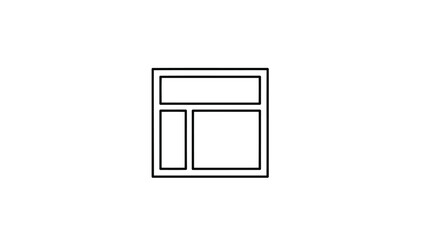 Simple line drawing of a browser window icon on white background.