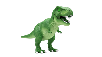 Green Tyrannosaurus Rex Dinosaur Toy with Glowing Eyes