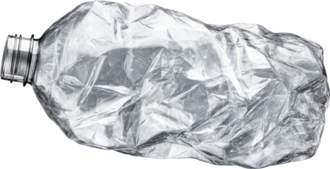 Crumpled Plastic Bottle - A Symbol of Recycling and Environmental Conservation Efforts