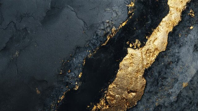 Elegant abstract background with luxury gold and black marble texture. An opulent dark stone pattern featuring sophisticated golden vein for modern, creative design