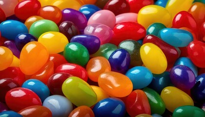 Colorful Jelly Beans - A Sweet and Vibrant Candy Assortment.