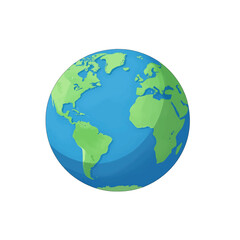Obraz premium 3D Illustration of the Earth Globe Isolated