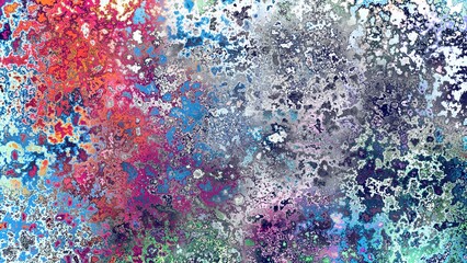 Fototapeta premium Abstract rust-like organic texture with vibrant marbled colors, corroded metal surface effect and expressive chaotic pattern