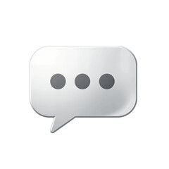 Gray speech bubble with three dots inside