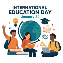 International Education Day Vector Illustration &ndash; January 24