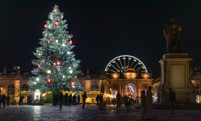 No&euml;l dans le quartier de la place Stanislas, &agrave; Nancy, France