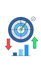 Target Hit with Increasing Bar Graph.