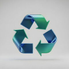 Recycling Symbol Green Blue Arrows Circle.