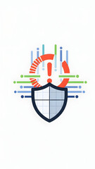 Cybersecurity Shield Protection Data Safety Concept.