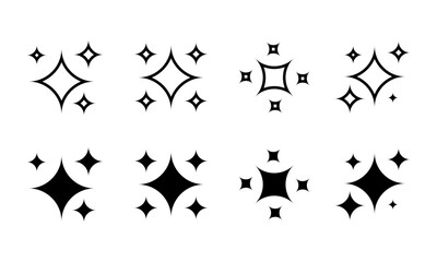 Sparkle and Shine Icons A Collection of Starburst and Glitter Graphics for Design Projects