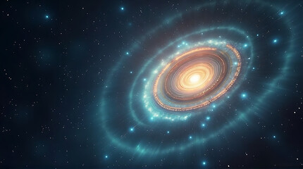 Obraz premium Cosmic Spiral Galaxy in Deep Space