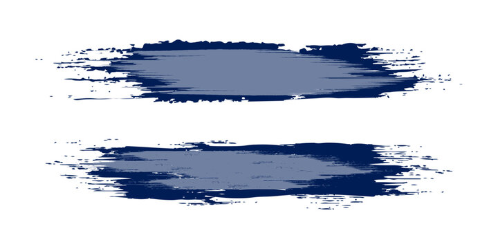 Abstract colorful blue paint brush and strokes, stripes pattern background