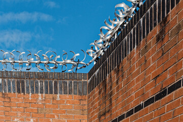 Security on top of wall