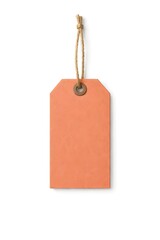 Blank Colored Product Tag Isolated on White Background, Packaging Label Mockup
