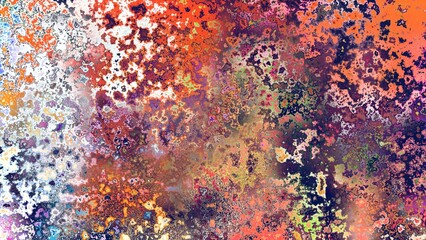 Fototapeta premium Abstract rust-like organic texture with vibrant marbled colors, corroded metal surface effect and expressive chaotic pattern