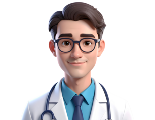 young doctor with stethoscope