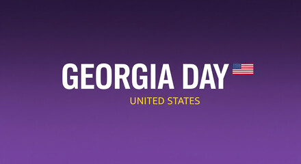 Fototapeta premium Georgia Day Celebration in the United States | Holiday Illustration | Patriotic Design | USA Flag