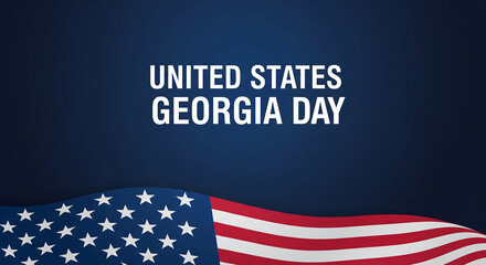 Georgia Day Patriotic Graphic: Honor and Celebration in the United States. Perfect for Events and Promotions!