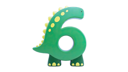 Green Dinosaur Number 6