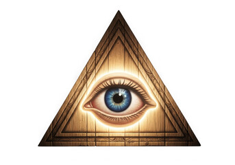 Illuminati pyramid with all seeing eye