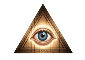 Illuminati pyramid with all seeing eye