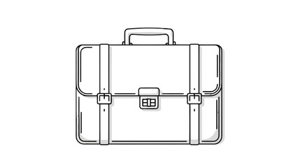 Fototapeta premium Classic business briefcase vector illustration isolated on transparent background, Vector