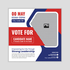 Modern Election Advertising Banner for Political Campaign