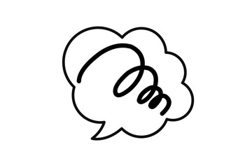 vector illustration of Speech bubble on white background