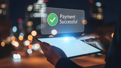 Paytm security verified mobile payment at night