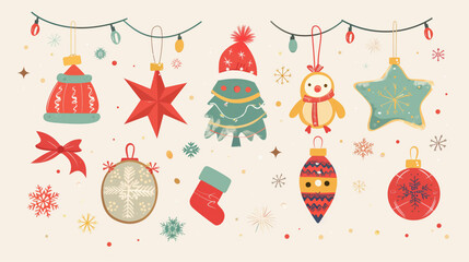 Festive Ornament Delights: A collection of charming ornaments and decorations creates a whimsical holiday atmosphere, capturing the spirit of joy and the magic of Christmas.