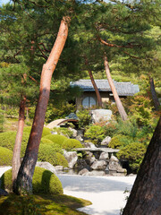  白砂と石が描く静寂の庭