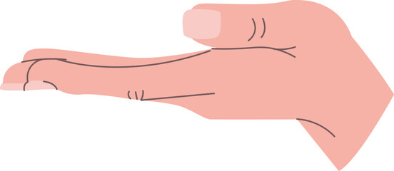 Hand Gesturing Pointing Side View
