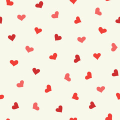 seamless love, Valentine's Day pattern with hearts- vector illustration