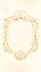 Vintage Gold Frame with Ribbon