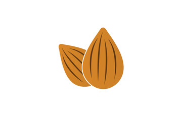 Almond nut icon, almond line icon nut, tasty almond nut icon.
