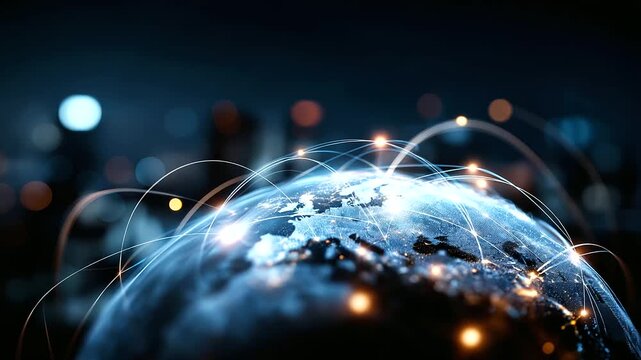 Ecosystem security by integrating intelligence data into seamless digital network defocused intelligent control background artificial technology global network concept