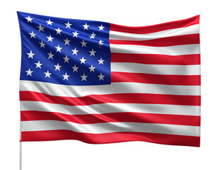 Obraz premium american flag isolated on white
