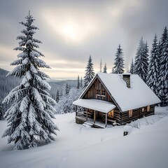 Stunning panorama of snowy landscape in winter in Black Forest - winter wonderland snow, Panorama of beautiful winter park

