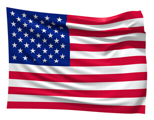 Obraz premium american flag isolated on white