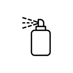 Spray bottle icon with liquid spraying out