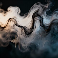 Artistic Audio Waveform Flow Background